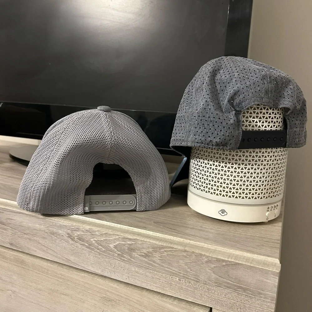 Bundle Gray and Blue Mesh fishing Caps - Picture 2 of 3